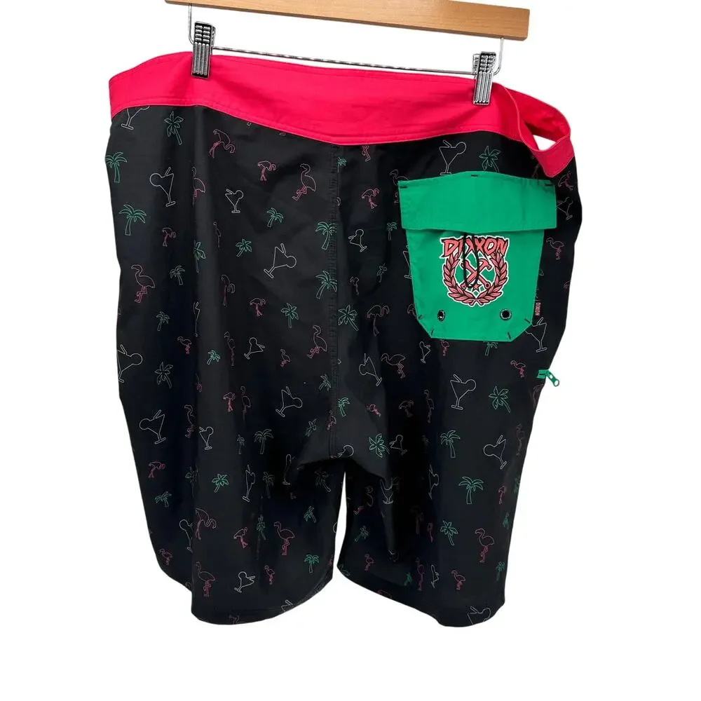 Dixxon Board Shorts Mens 42 (42x10 ACTUAL) Maritini‎ Bay Unlined Swim Beach
